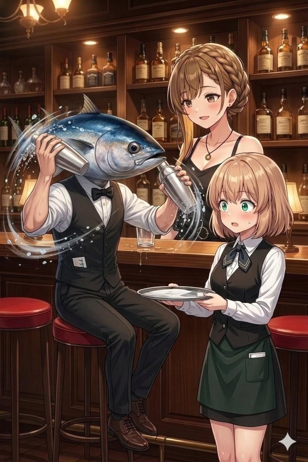 BARに働きに来た男