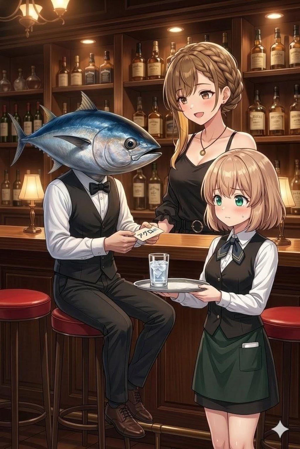 BARに働きに来た男