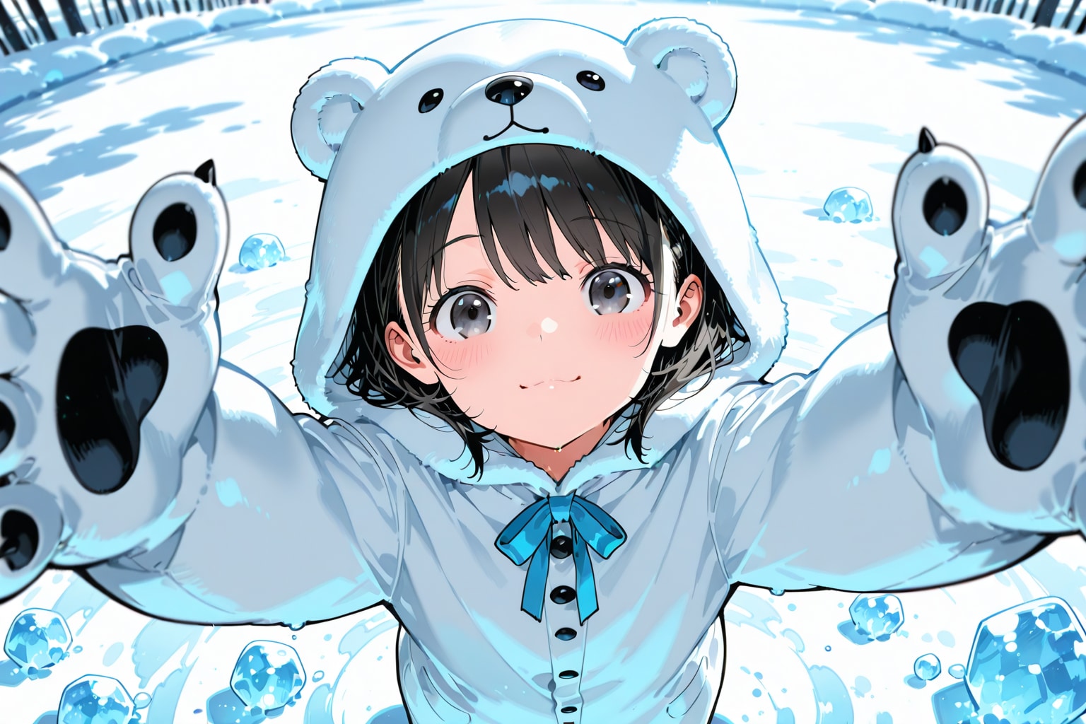 しろくまのきぐるみ（モデル: PHOENIX） | の人気AIイラスト・グラビア