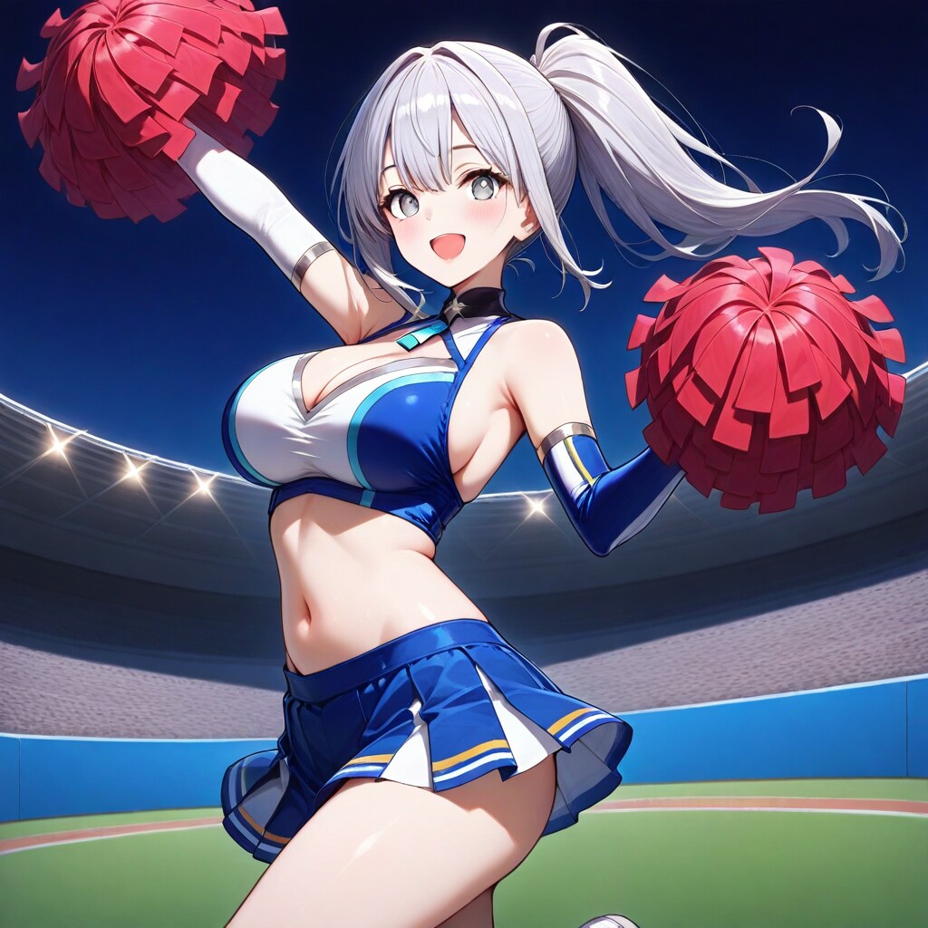 チアガール銀髪ちゃん