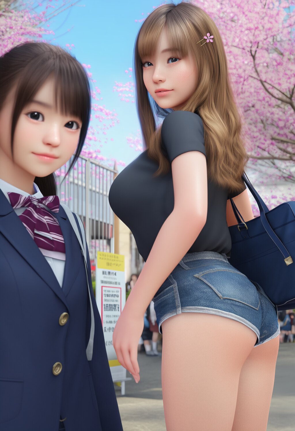 入学式　新入生とOB