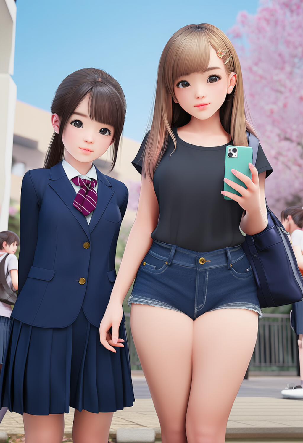 入学式　新入生とOB