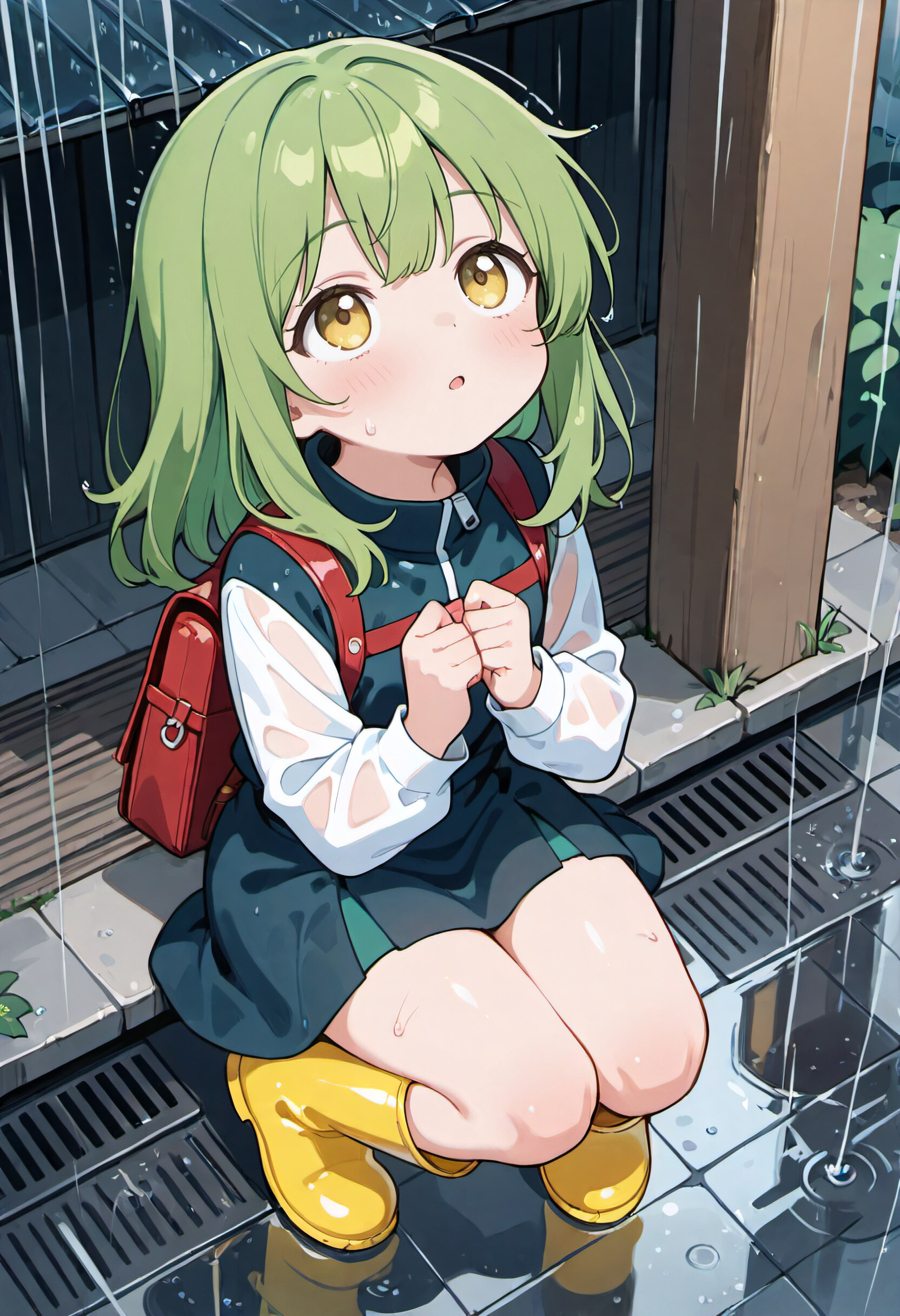 雨降り雨宿り | の人気AIイラスト・グラビア