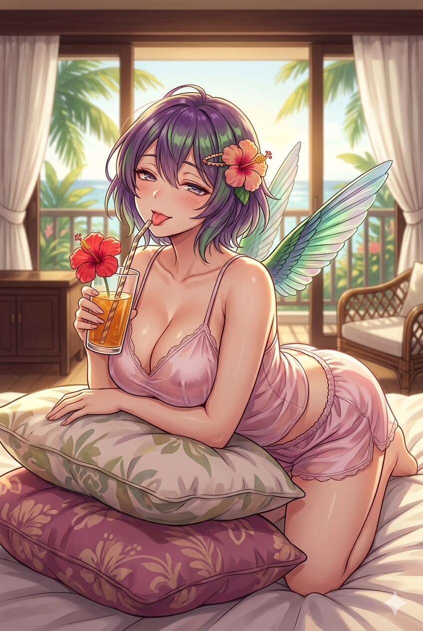 ハチドリ擬人化(べろべろ用)
