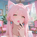 メイクアップ💄 ミクちゃん✨🐱💕 2枚目