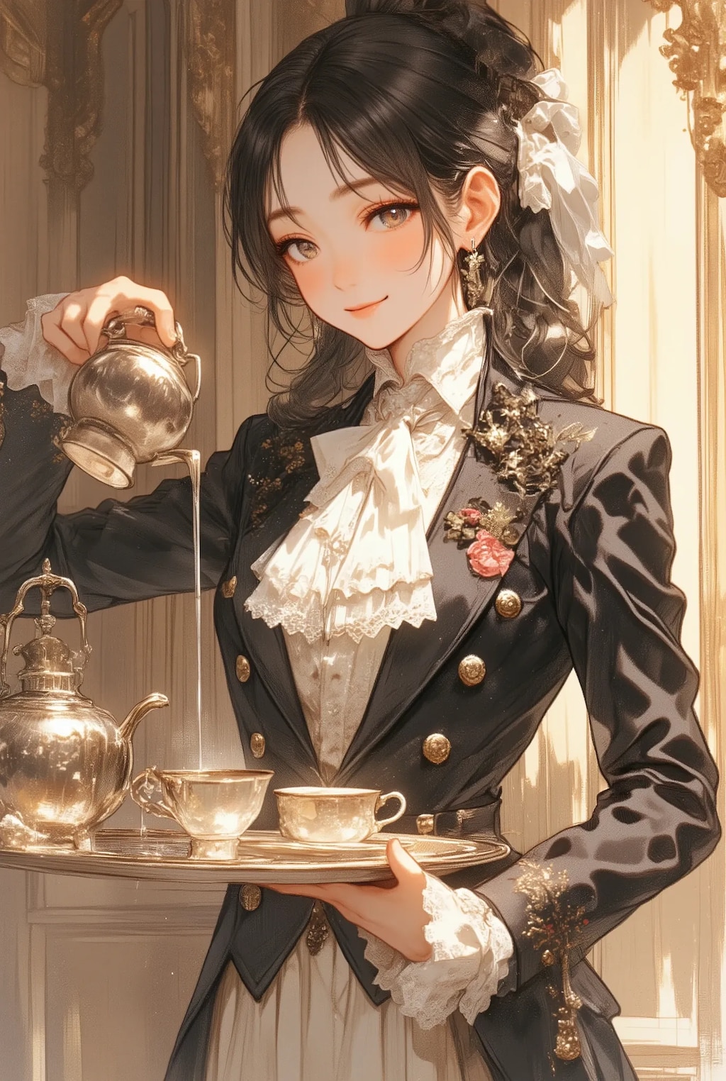 フリフリ執事さん