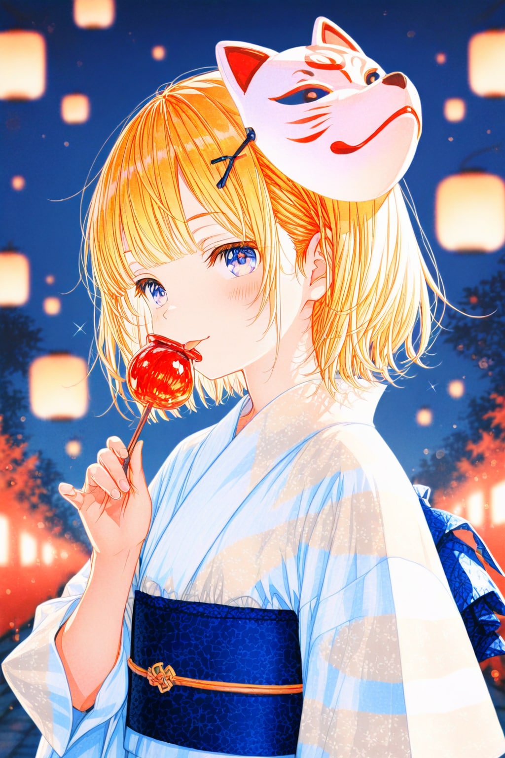 そっちのお面の方が似合ってるよ