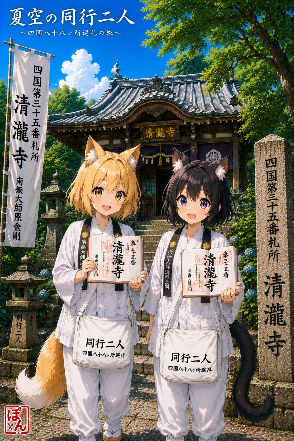 夏空の同行二人