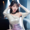 Vol99_one-shoulder Glitter top 5枚目