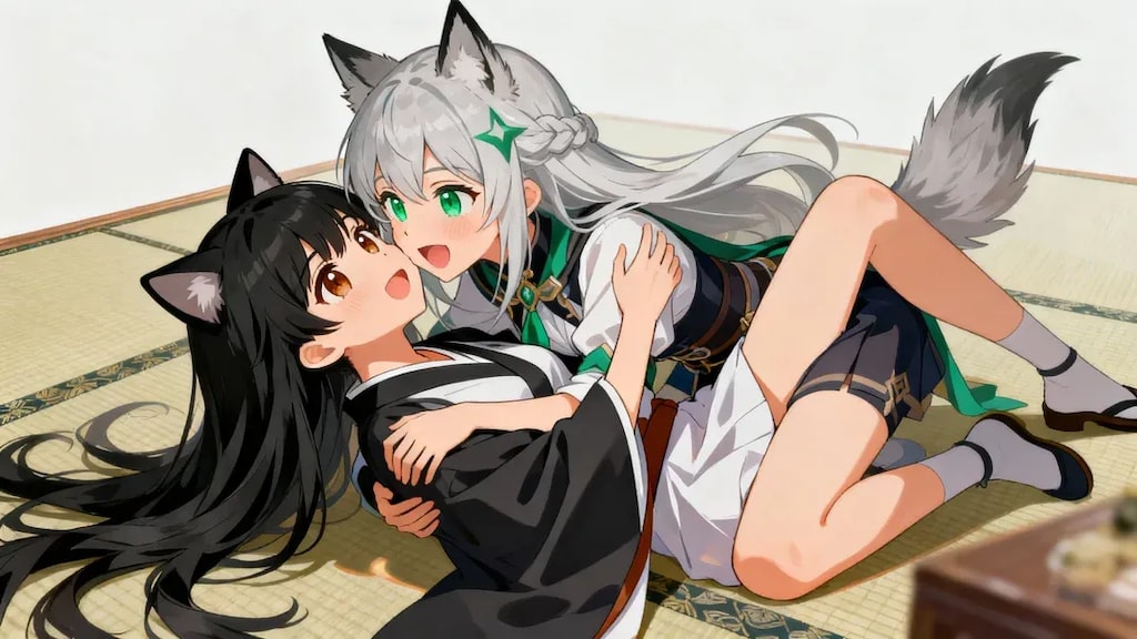 御神体様とお酒を飲むさくらちゃん