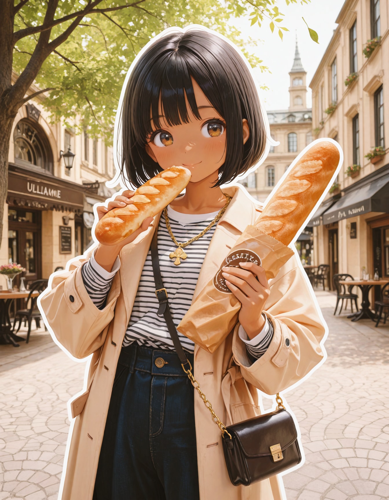 パリにてバゲットひとかじり