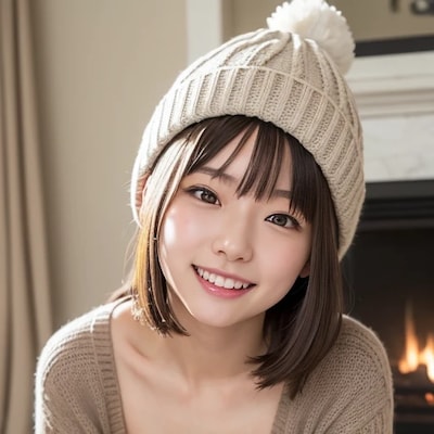 (6枚)ニット帽おっぱいな女の子251029-1