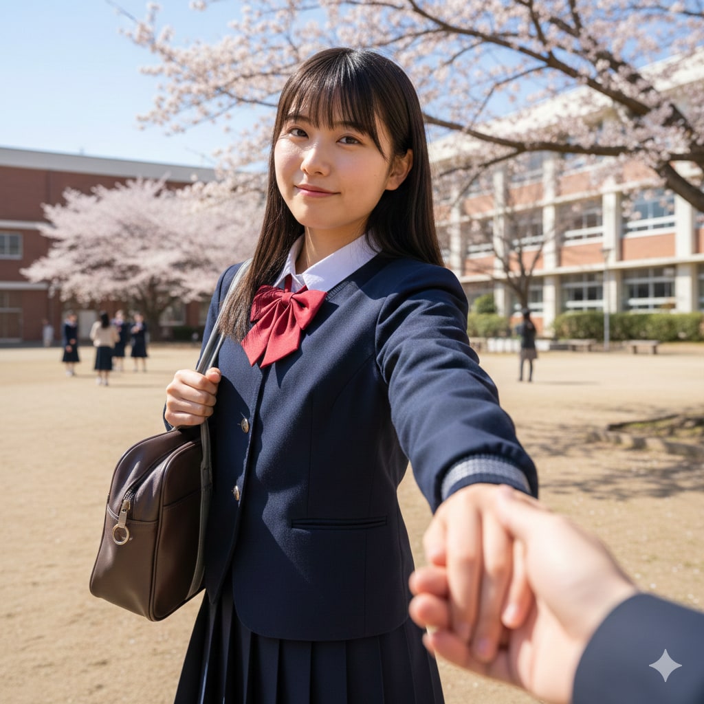 ねぇ〜、手を繋いで帰ろっ❣️