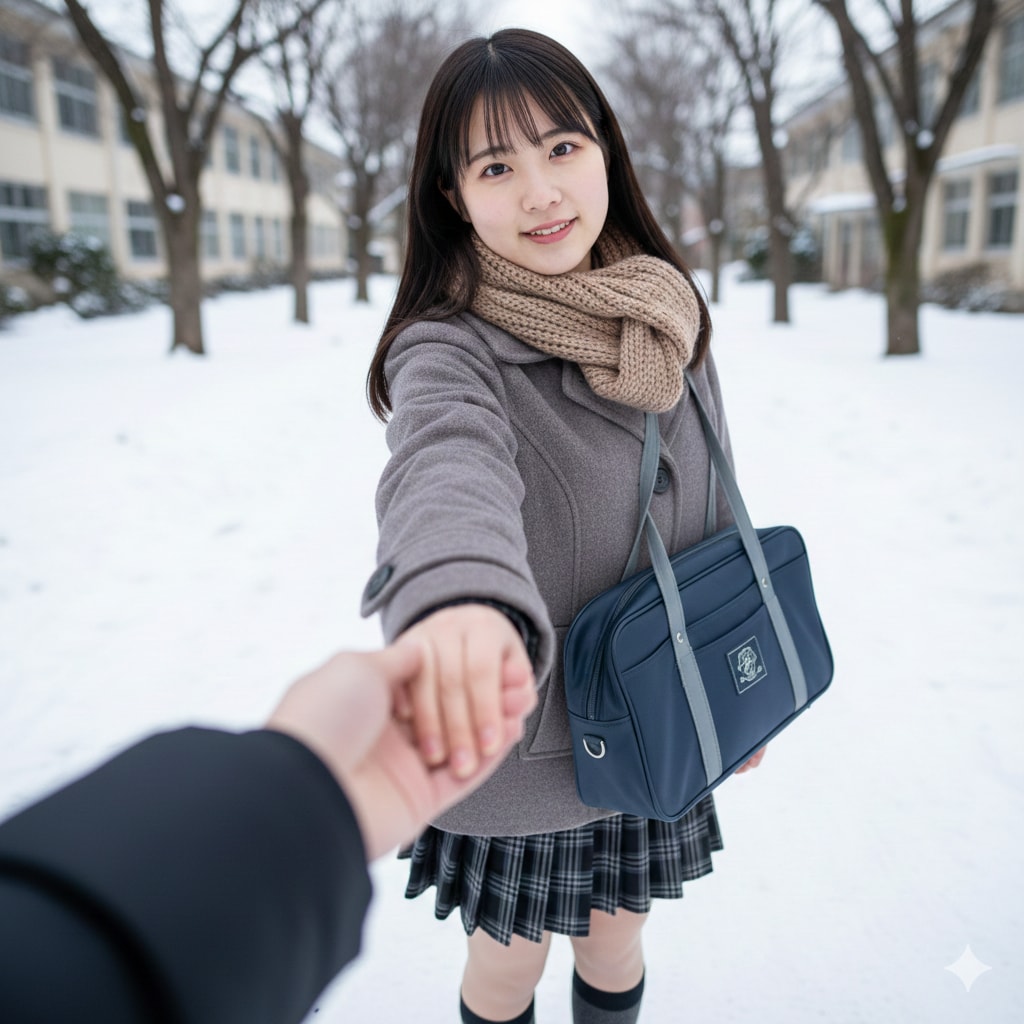 ねぇ〜、手を繋いで帰ろっ❣️