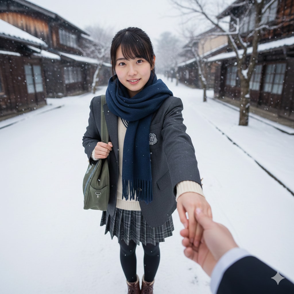 ねぇ〜、手を繋いで帰ろっ❣️