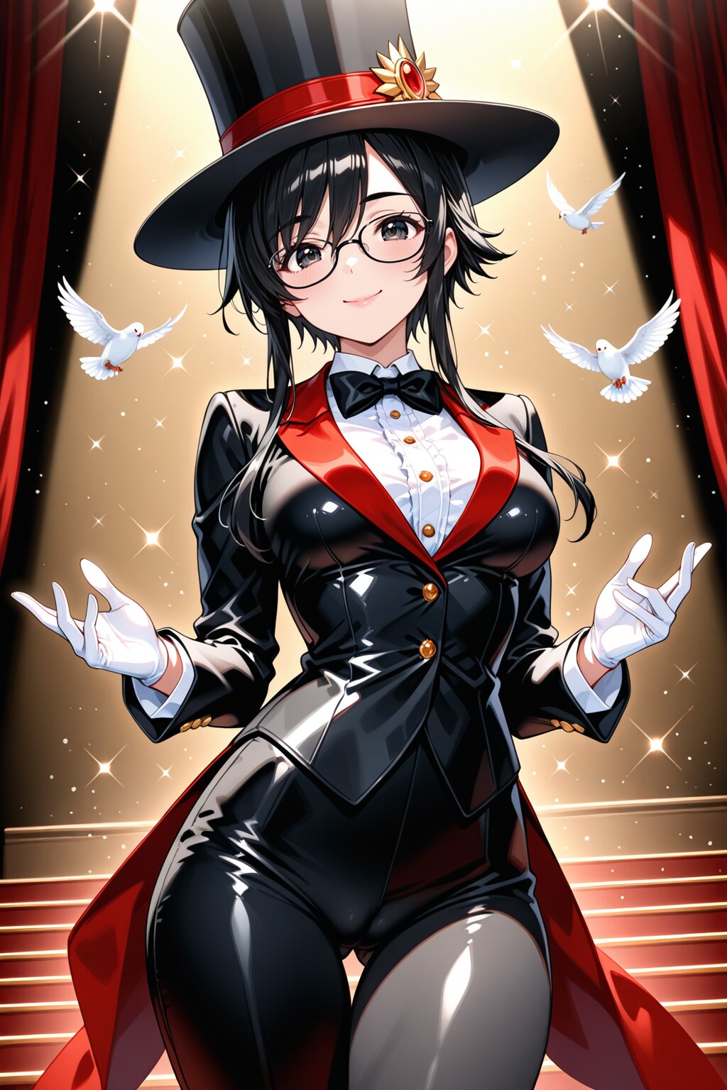 シルクハットのマジシャン