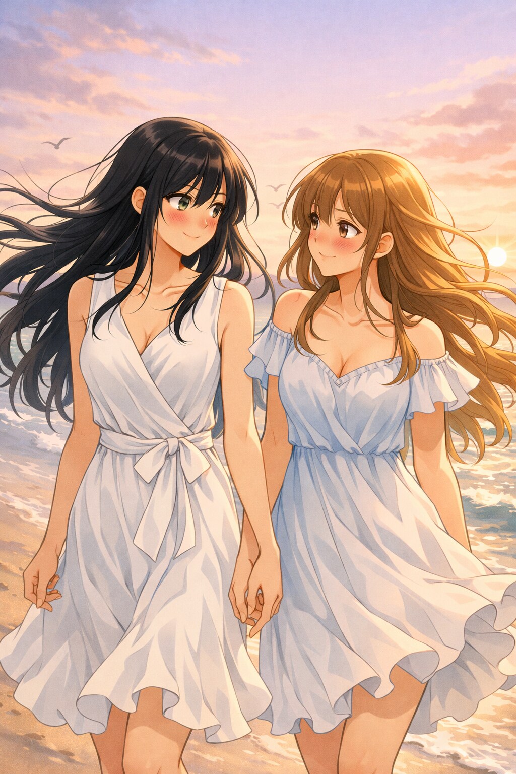 朝焼けの砂浜（リゾート　01）