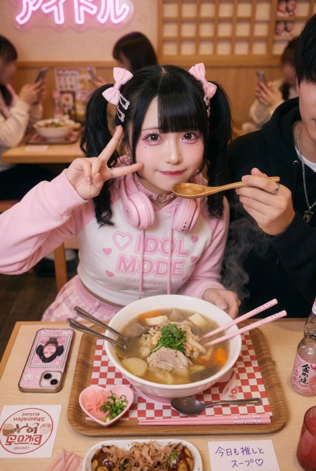 彼氏とスクープ写真作ろうとして、間違えてスープデートになったやつ。かわいいからよしとする！