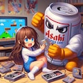 超高速でゲームクリアするためソフトを抜く小さな女の子 4枚目