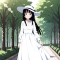 お散歩、真由ちゃん 2枚目