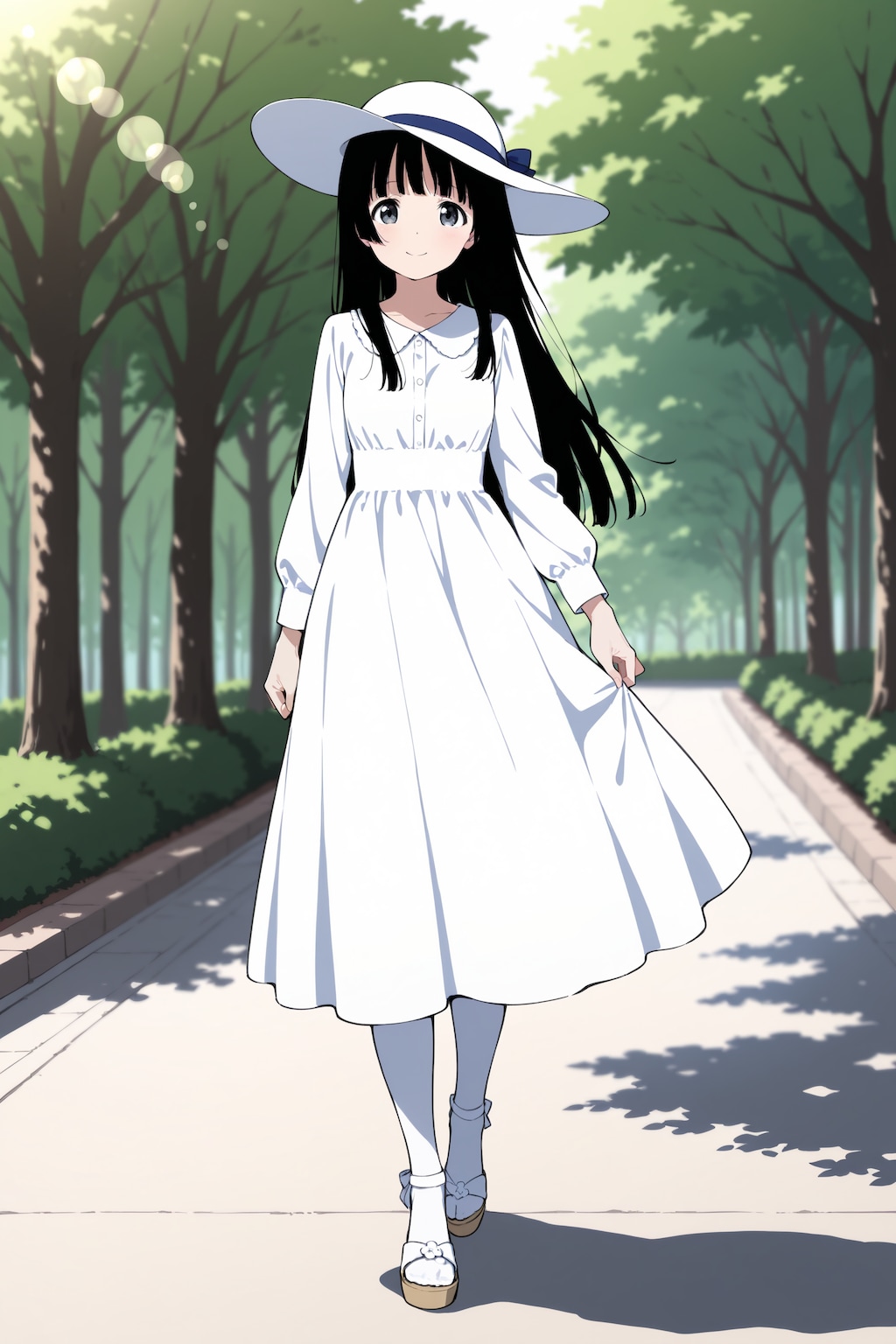 お散歩、真由ちゃん