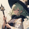 緑髪ショート魔女 6枚目