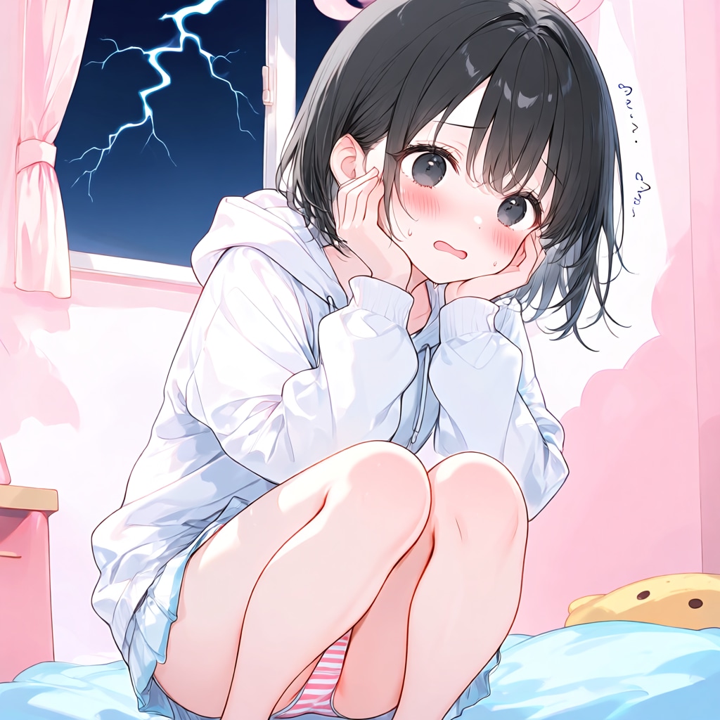おパンツ・カミナリコワイ