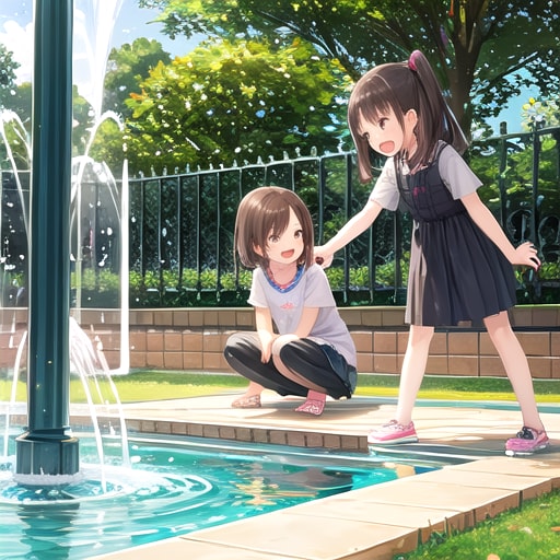 小さい噴水 | の人気AIイラスト・グラビア