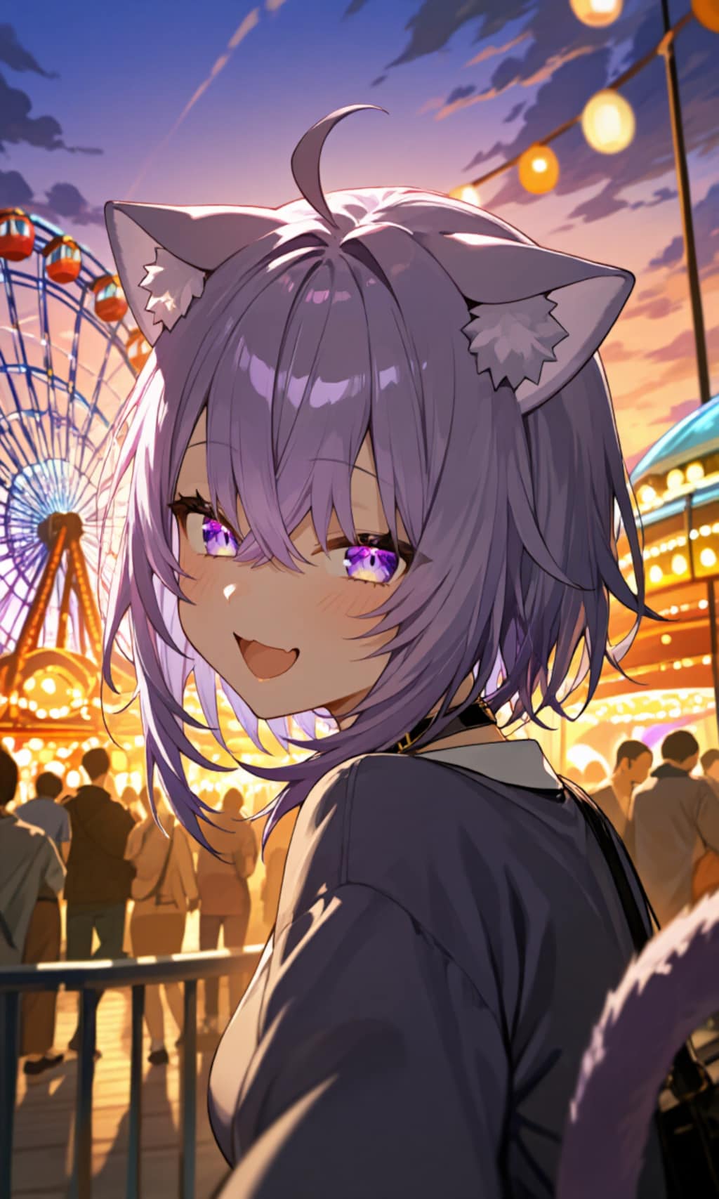 猫又おかゆ　遊園地デート