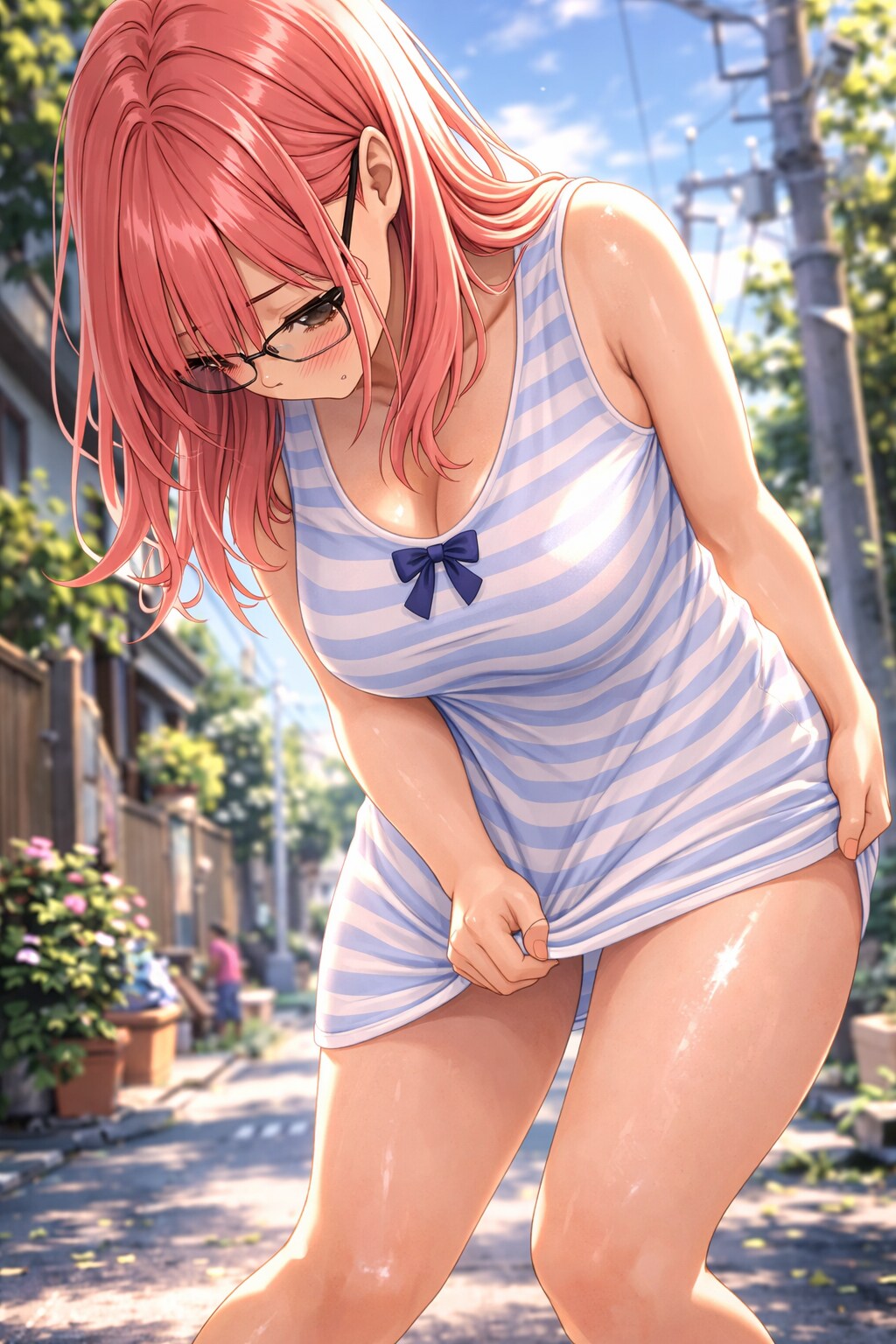 「この格好で外歩くの・・・？」