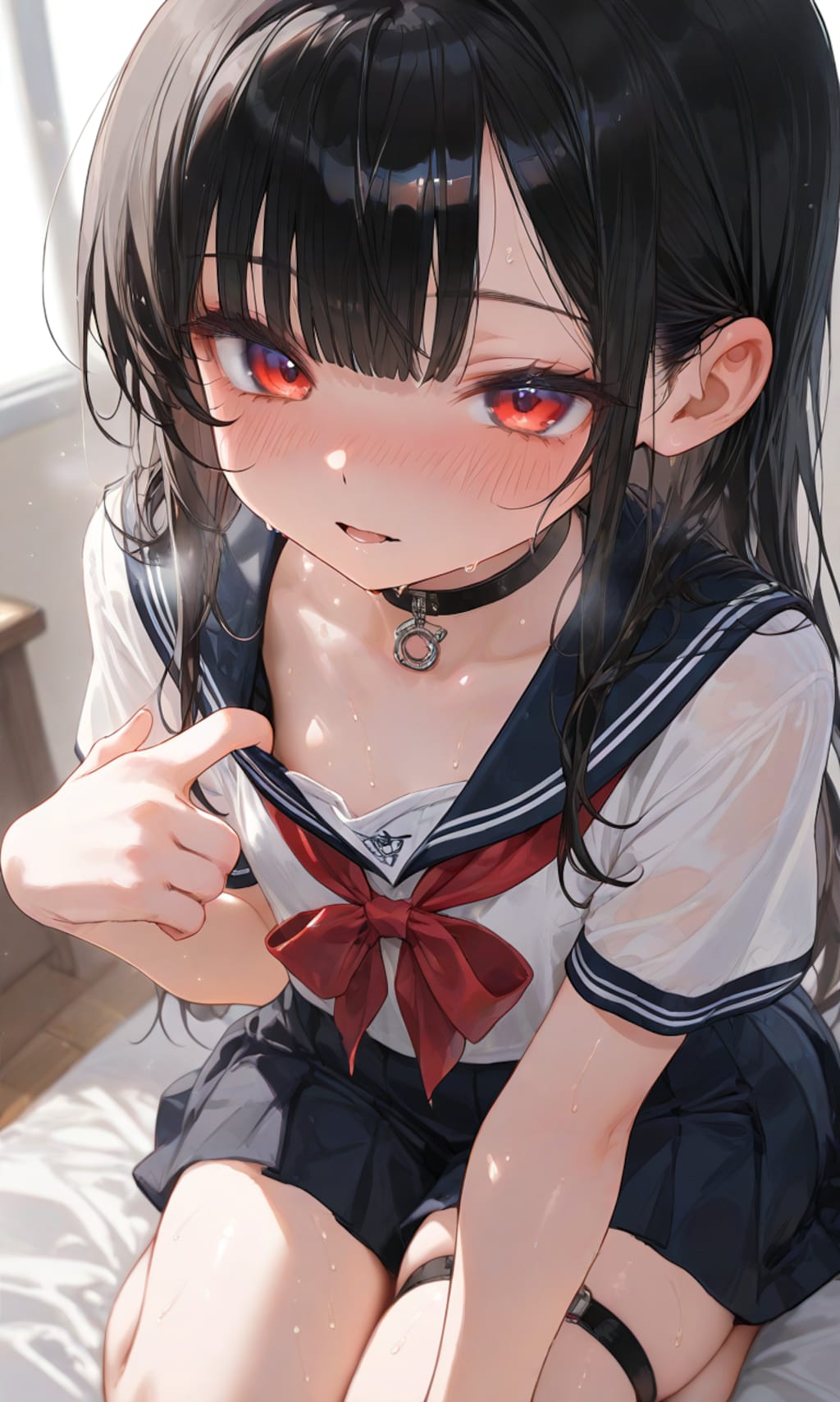 黒髪ロリロングJK