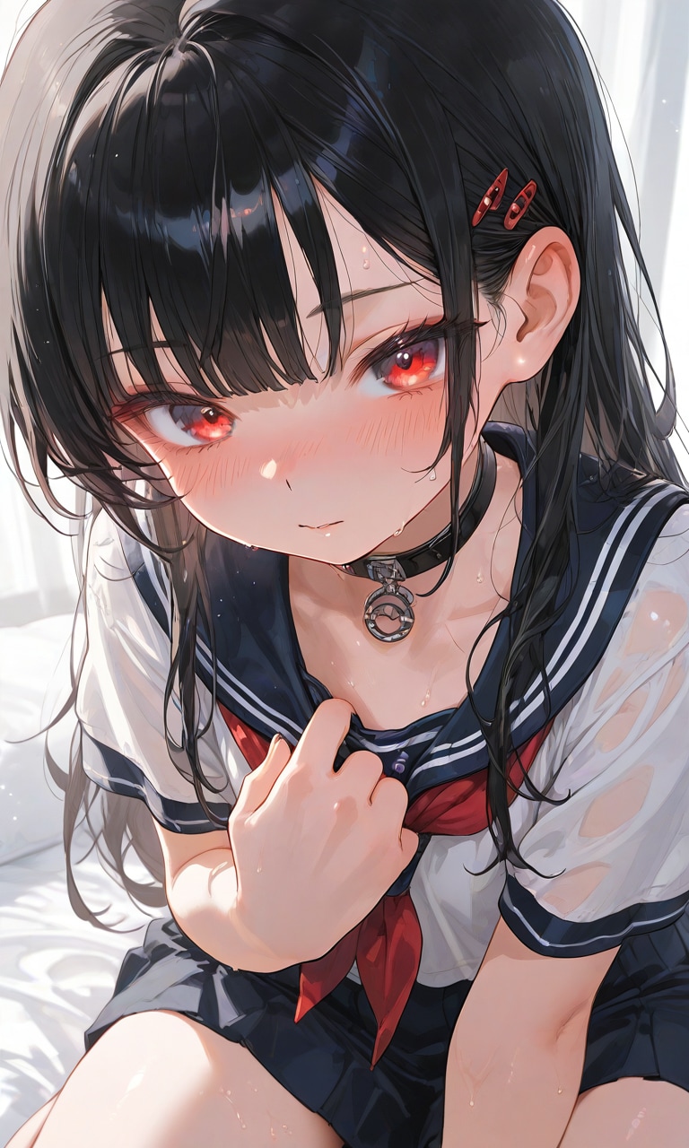 黒髪ロリロングJK | の人気AIイラスト・グラビア