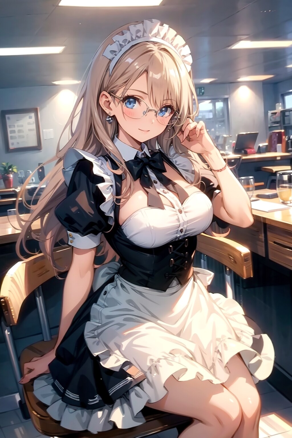 メガネ美少女メイド