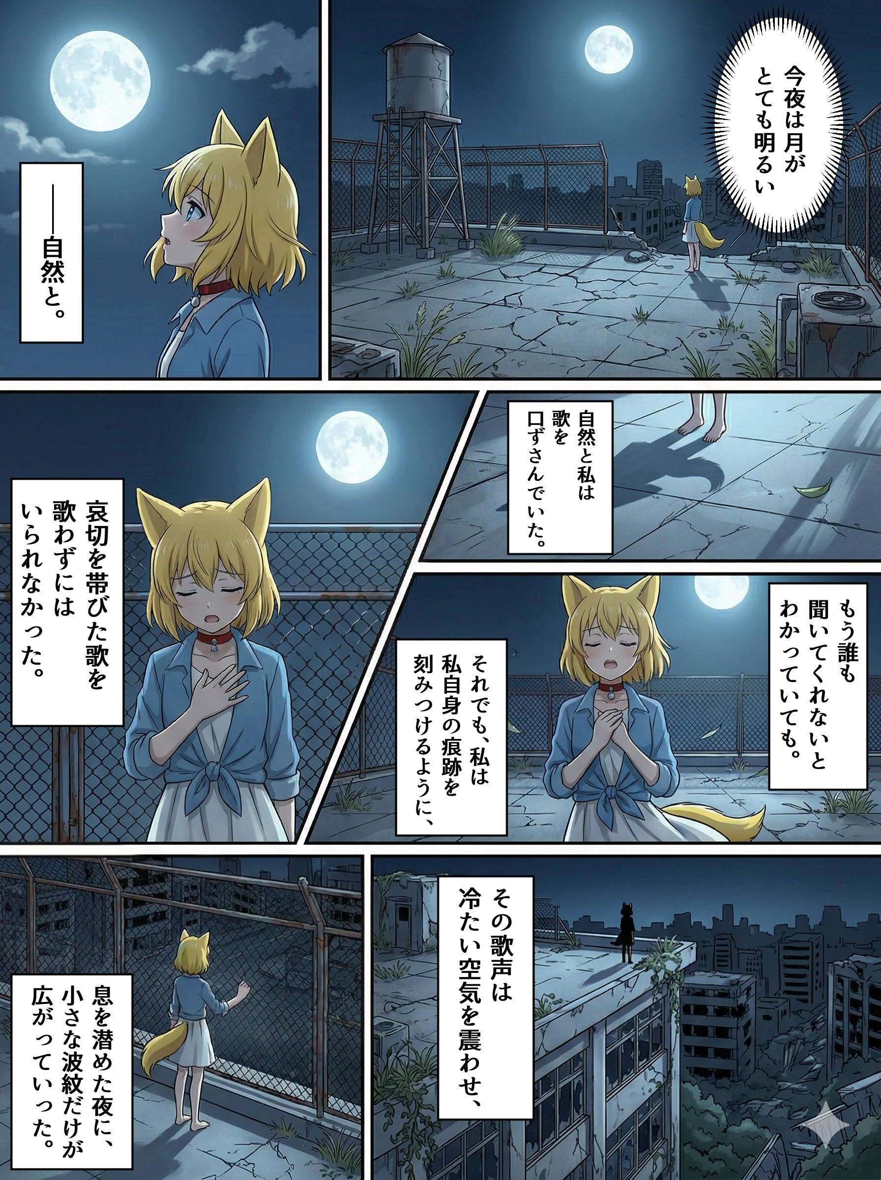 月明かりの下で歌うキツネ | の人気AIイラスト・グラビア