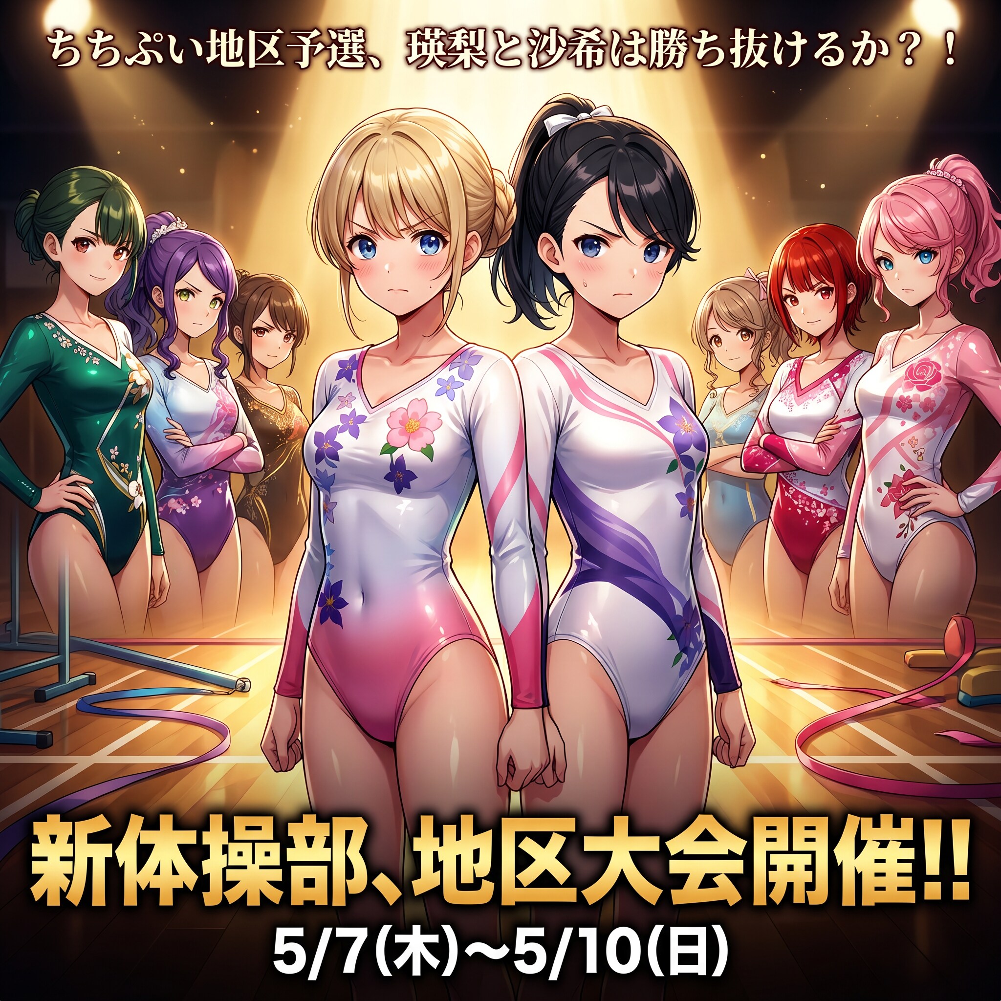 いよいよ明日から！「新体操部、地区大会！」開催！