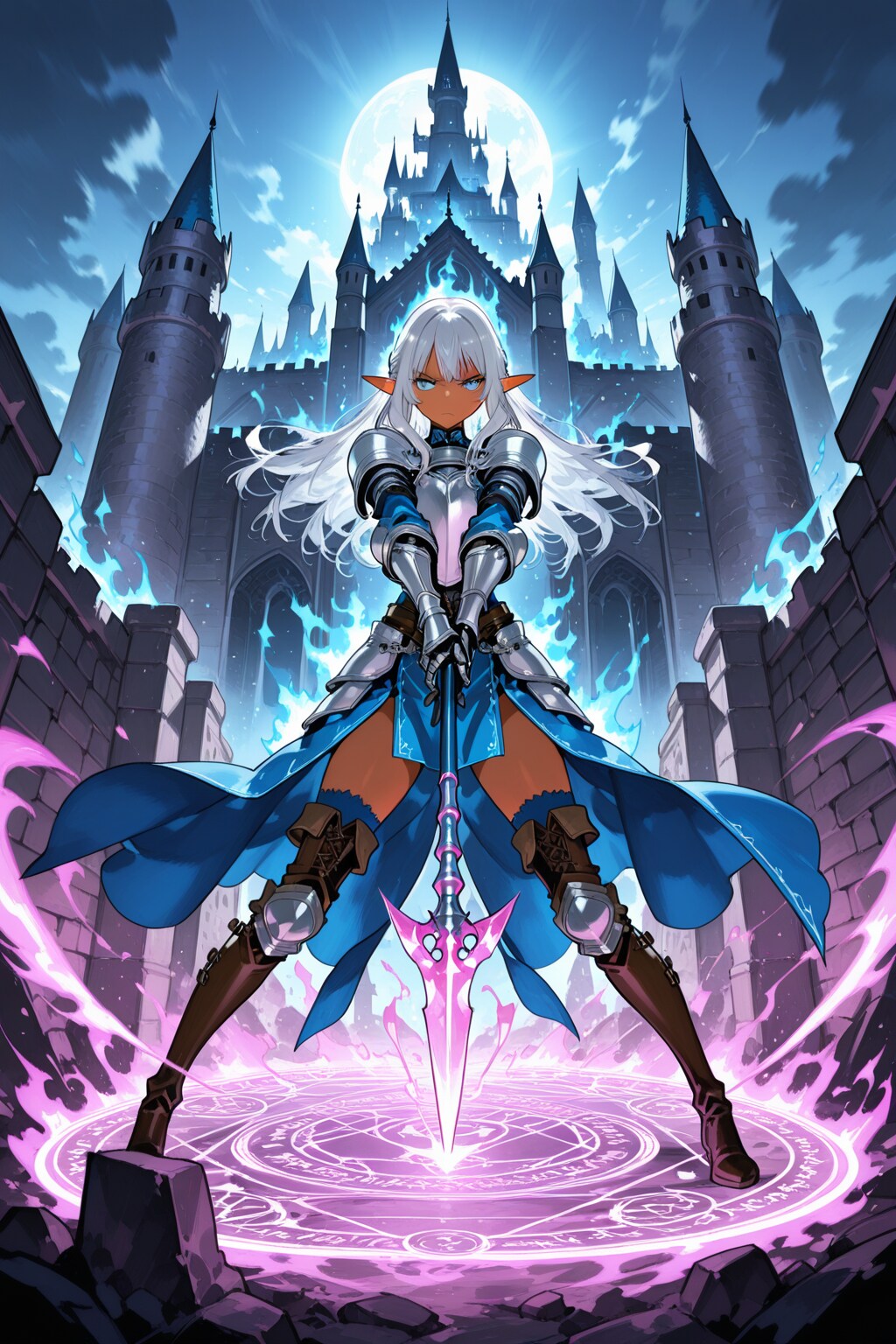 白髪のダークエルフちゃん | の人気AIイラスト・グラビア