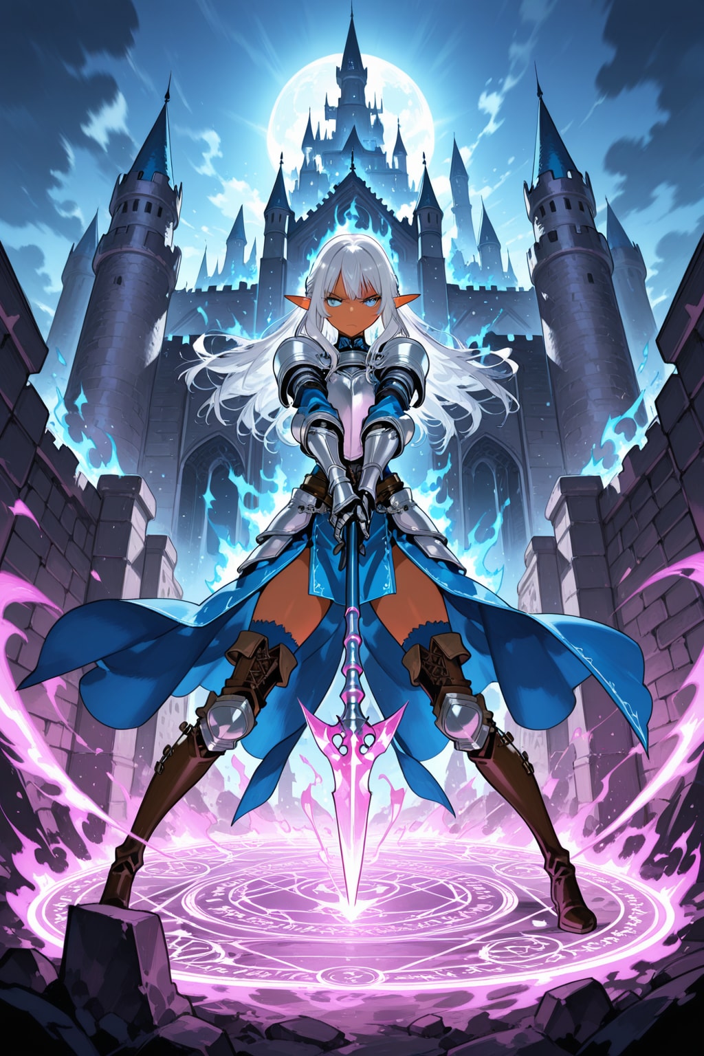 白髪のダークエルフちゃん