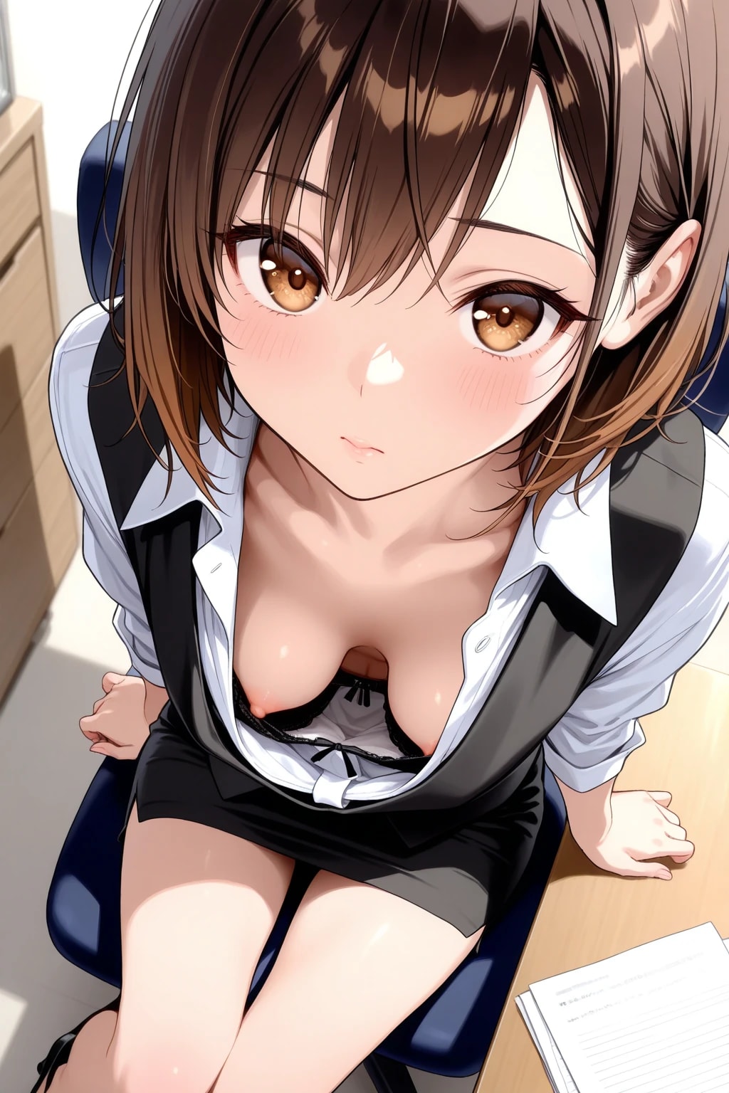 胸チラ