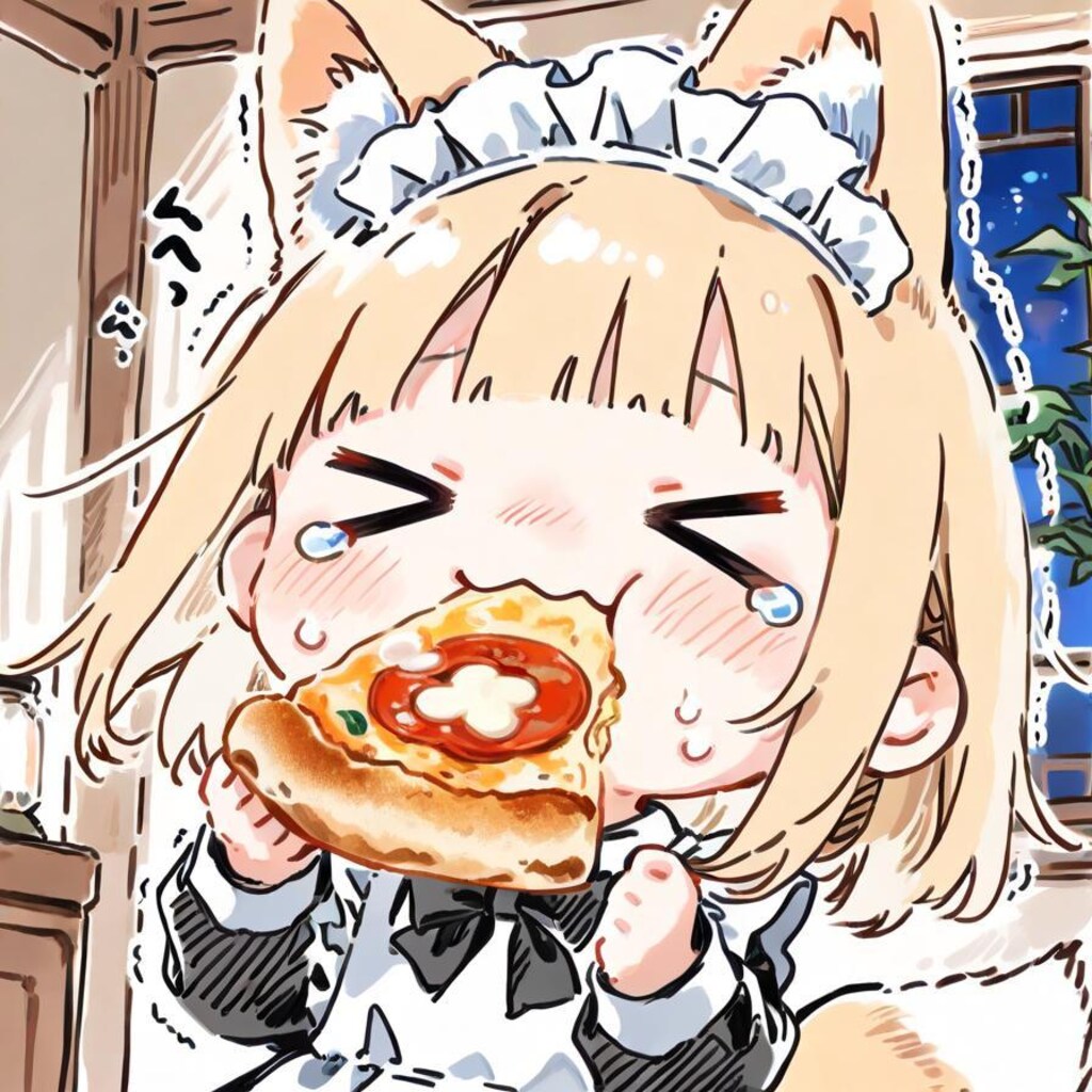 🦊🍕やっぱり現世は最高や…🍕🦊