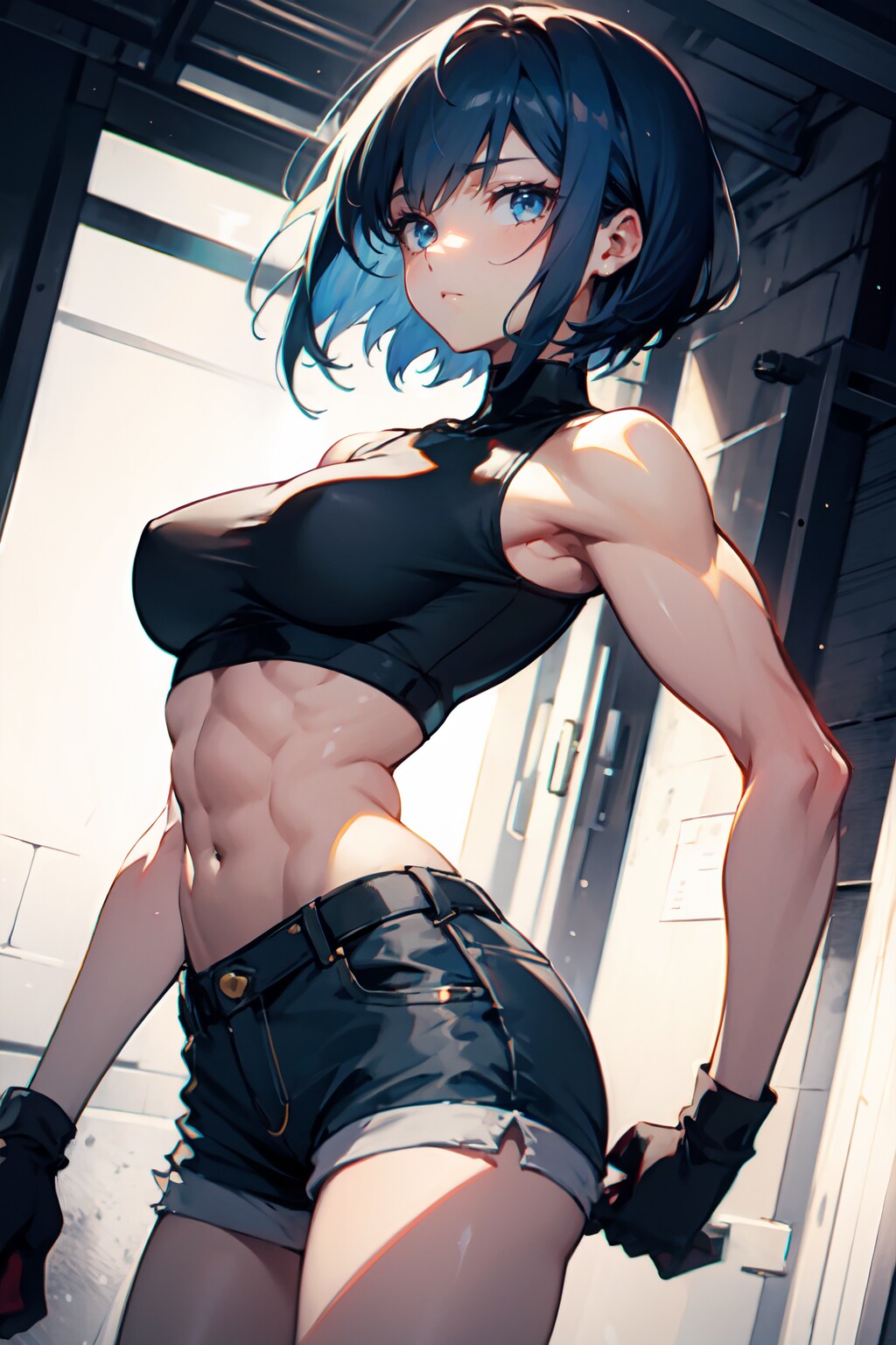 煌めく腹筋