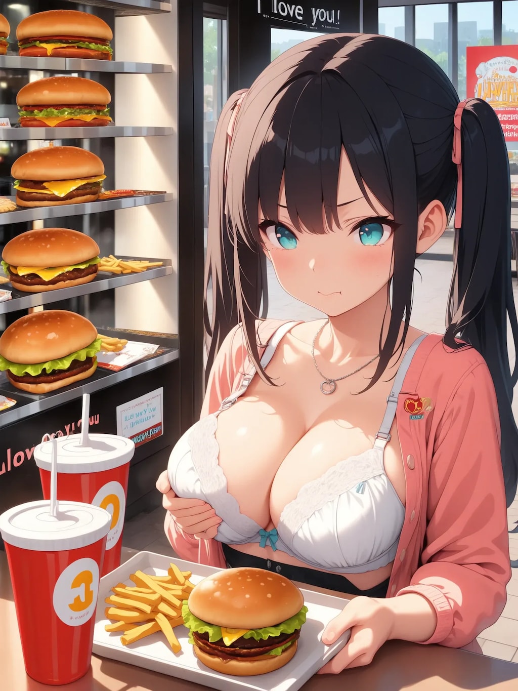 ハンバーガーもいいけど私のパイもいいでしょ？
