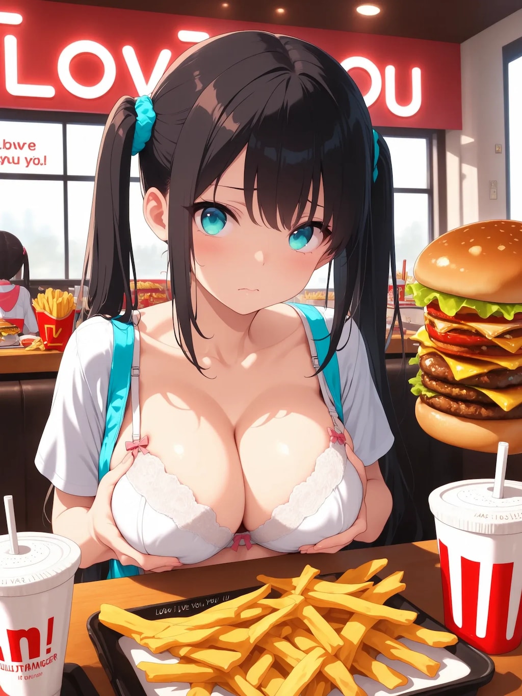 ハンバーガーもいいけど私のパイもいいでしょ？