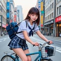 自転車通学女子 4枚目