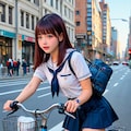 自転車通学女子 2枚目