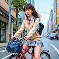 自転車通学女子 3枚目