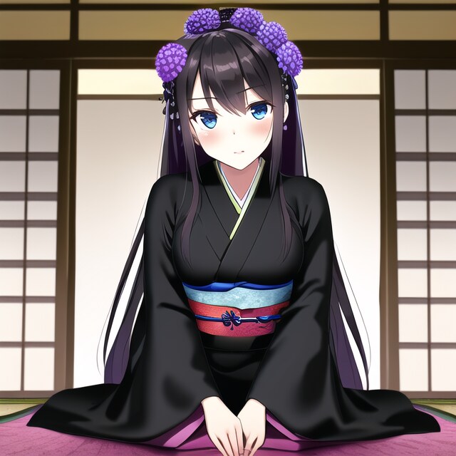 6月30日の誕生花：スカビオサ：和服
