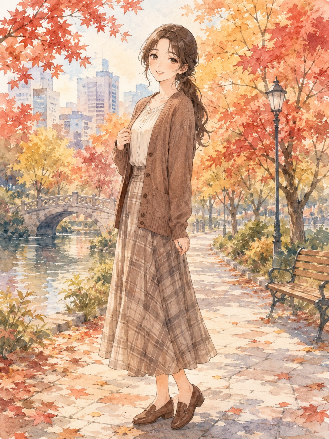 都会の公園 | の人気AIイラスト・グラビア