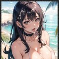 水着フェラ　blowjob in a bathing suit 3枚目