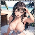 水着フェラ　blowjob in a bathing suit 10枚目