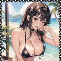 水着フェラ　blowjob in a bathing suit 11枚目